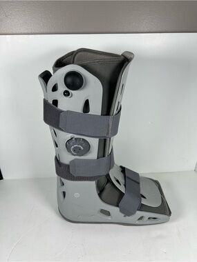 Gray Medical Walking Boot with Secure Strap Support